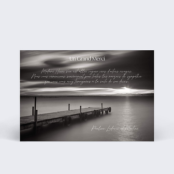 Carte remerciement dcs Ponton