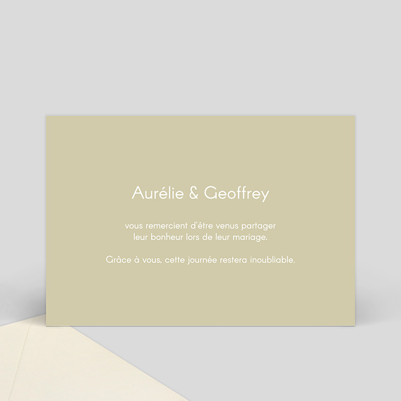 Carte remerciement mariage Ambiance Photo Verso