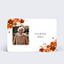 Carte remerciement décès Fleurs orangées
