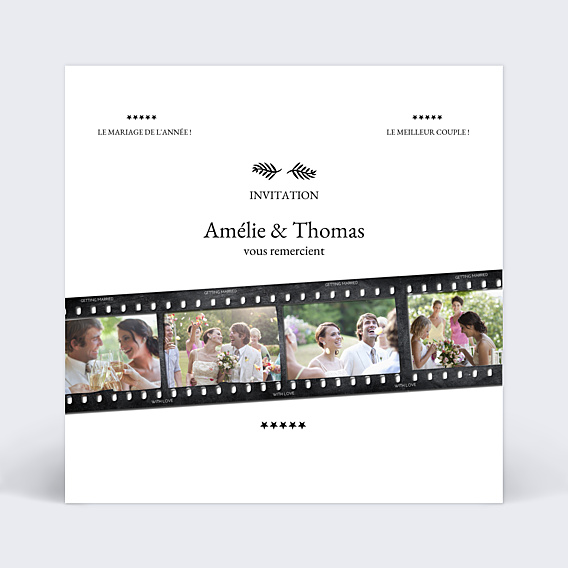 Remerciements mariage Cinéma