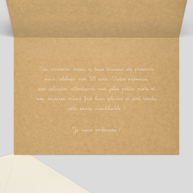 Corde à linge remerciement Intérieur Droit