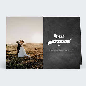Remerciements Mariage Remerciement mariage Jolie craie