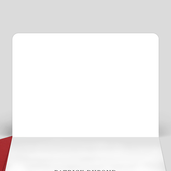 Carte remerciement décès Portrait Ovale Intérieur Gauche