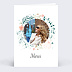 Carte remerciement invitation Couronne de Fleurs