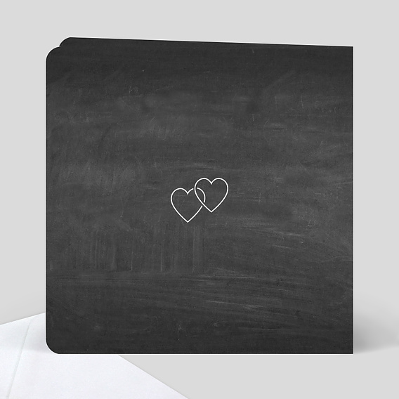 Carte de remerciement Pastille Ardoise Verso