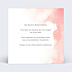 Remerciements Décès Aquarelle rose