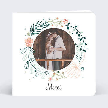 Remerciements Mariage Remerciement Mariage Couronne de fleurs