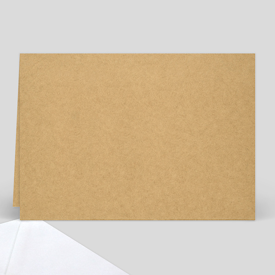 Carte de remerciement Corde à Linge Kraft Verso