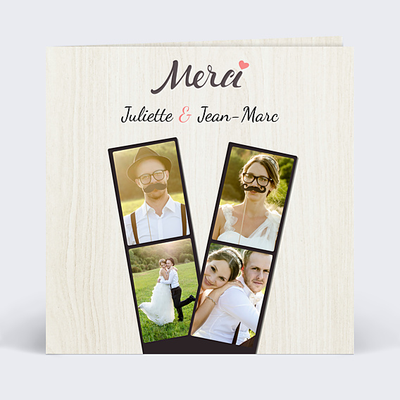 Remerciements mariage Remerciement Mariage Photomaton