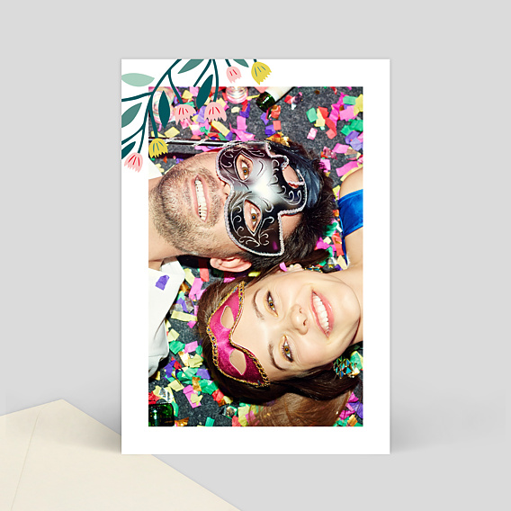 Carte de remerciement Floral Atmosphere Verso