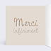 Carte remerciement invitation Bulle Merci Infiniment Intérieur Gauche