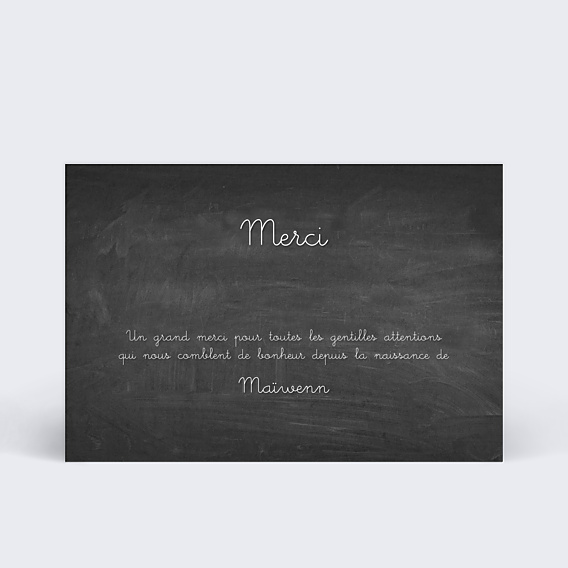 Remerciements Toutes Occasions Ardoise & Pointillés