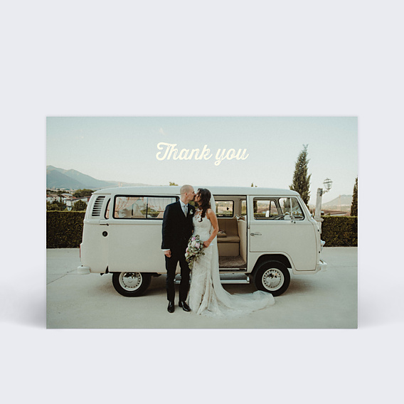 Remerciements mariage Effet carte postale