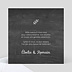 Carte remerciement invitation Feuilles Ardoise Verso