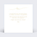 Carte remerciement invitation Lettre d'Or Verso