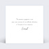 Carte remerciement invitation Simplicité Verso