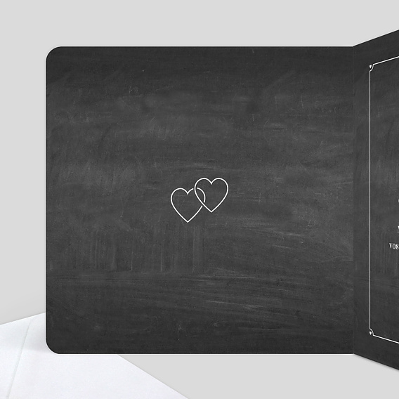 Carte de remerciement Pastille Ardoise Intérieur Gauche