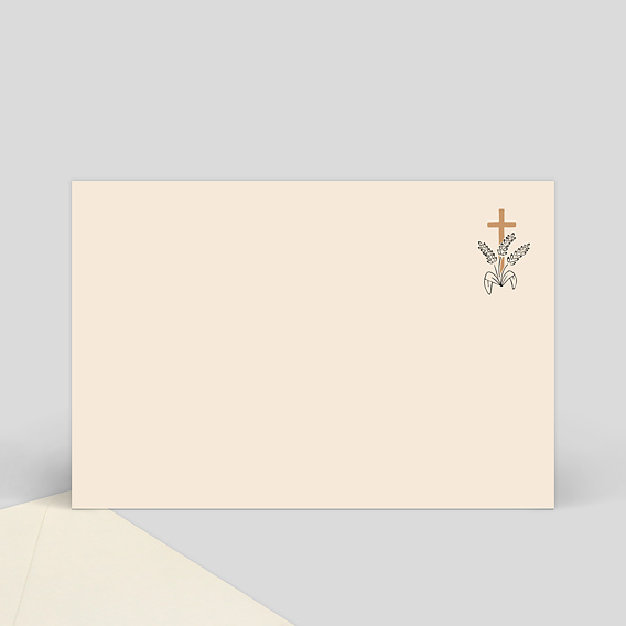 Carte remerciement décès Champ de Blé Verso