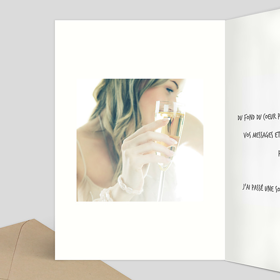 Carte de remerciement Meerrciii Intérieur Gauche