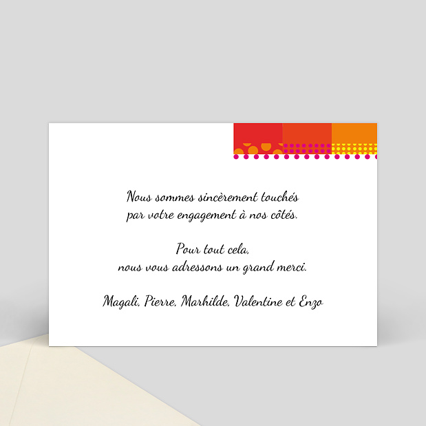 Lettres merci invitation Verso