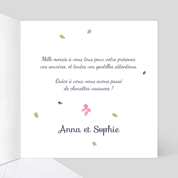 Carte de remerciement Couronne Aquarelle Intérieur Droit