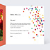 Carte remerciement invitation Confettis Intérieur Droit