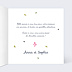 Carte remerciement invitation Couronne Aquarelle Intérieur Droit