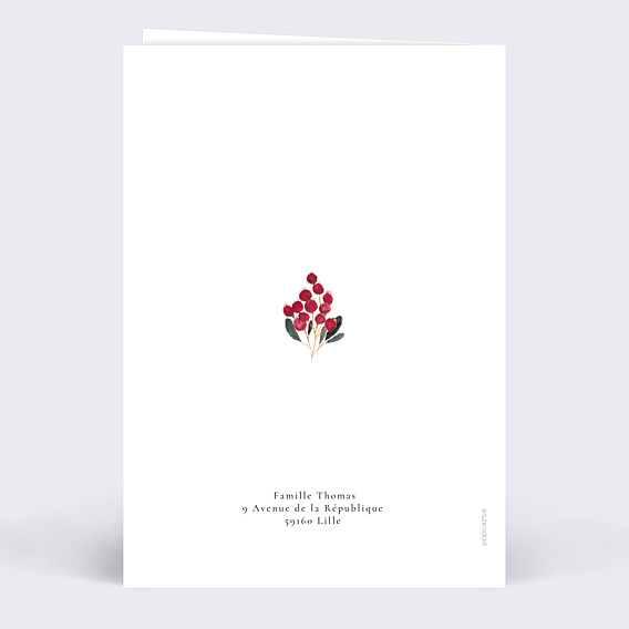 Remerciements mariage Rouge Passion