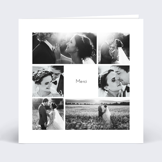 Remerciements mariage Plusieurs Photos