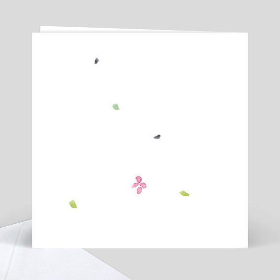 Carte de remerciement Couronne Aquarelle Verso