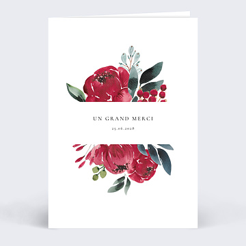 Remerciements Mariage Rouge Passion