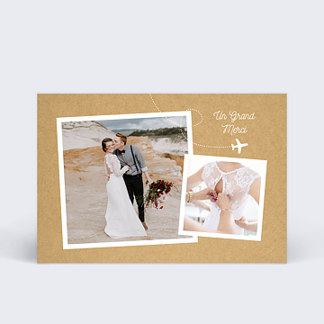 Remerciements Mariage Remerciement mariage voyage