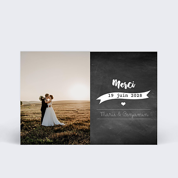 Remerciements Mariage Remerciement mariage Jolie craie