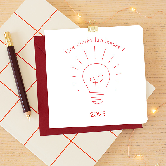 Carte de vœux entreprise Année Lumineuse