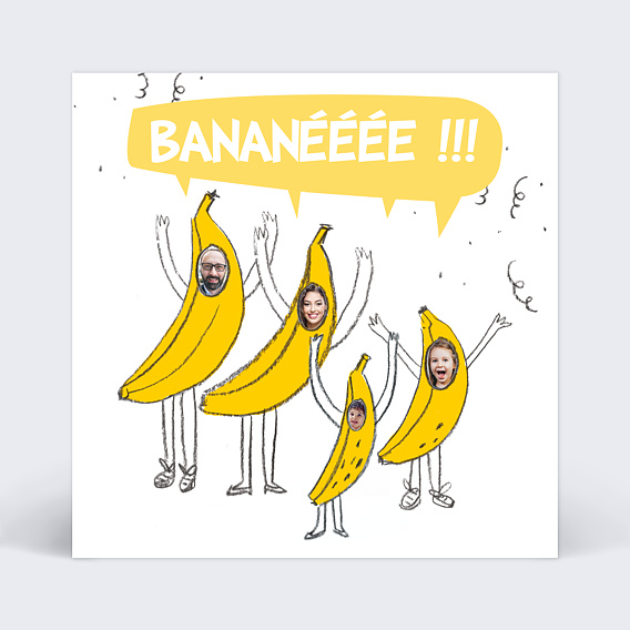 Carte de Voeux Particuliers Bananée