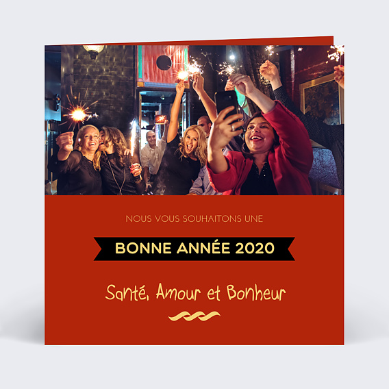 Carte de Voeux Particuliers Bonne année carte