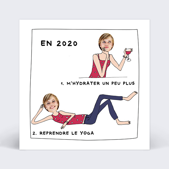 Carte de Voeux Particuliers Bonnes résolutions