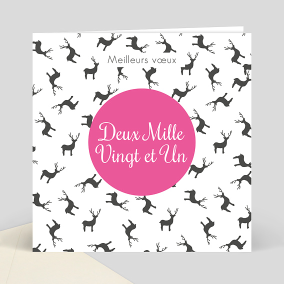 Carte de Voeux Particuliers Cerf