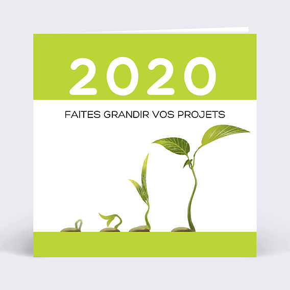 Carte de Voeux Entreprise Carte de voeux 2020 croissance