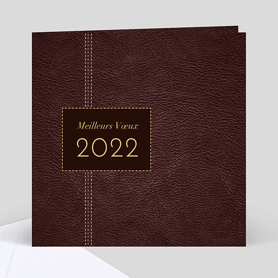 Carte de Voeux Entreprise Carte de voeux cuir