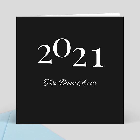 Carte de Voeux Entreprise Carte de voeux noire