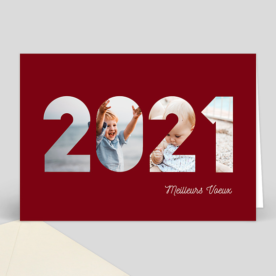 Carte de Voeux Particuliers Pochoir