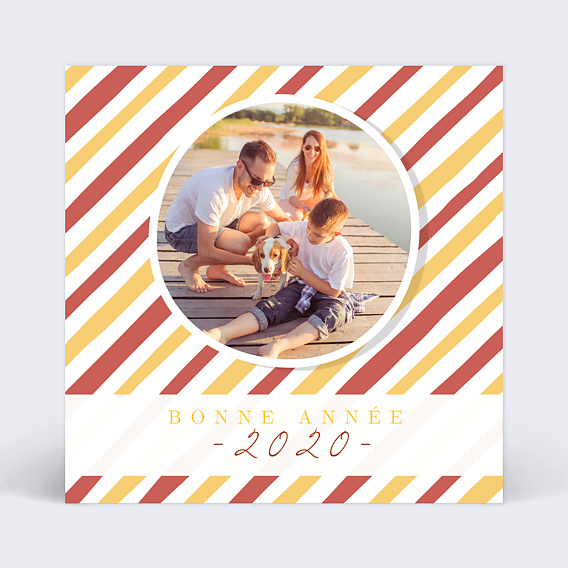 Carte de Voeux Particuliers Rayures