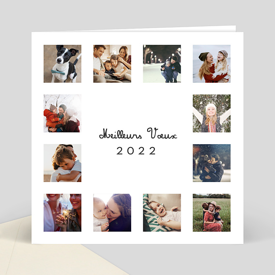 Carte de Voeux Particuliers Carte avec photos