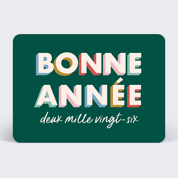 Carte de Voeux Colorée