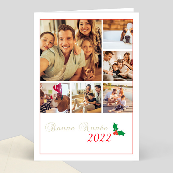Carte de Voeux Particuliers Carte voeux plusieurs photos