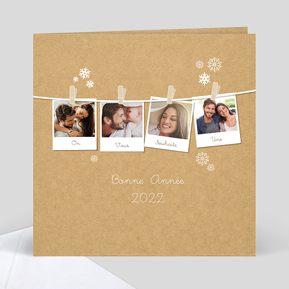 Carte de Voeux Particuliers Corde à linge