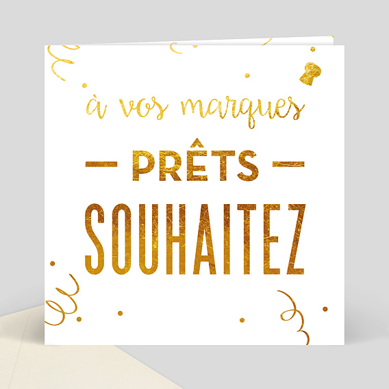 Carte de Voeux Particuliers Dans les starting-blocks