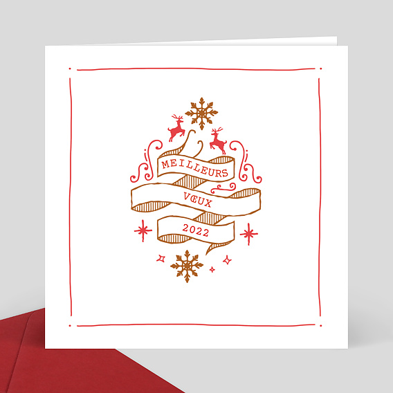 Carte de Voeux Entreprise Décoration de noël