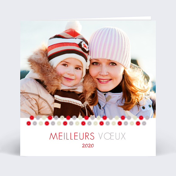 Carte de Voeux Particuliers guirlande voeux